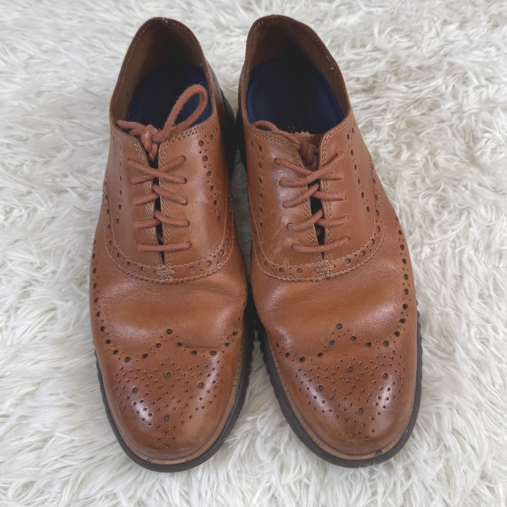 Cole Haan Mens 2.Zerogrand Laser Wingtip Oxford Merns 8M Preppy Workwear Classic